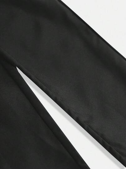 SHEIN سراويل كاجوال مستقيمة الساق ذات زر واحد للبنين المراهقين