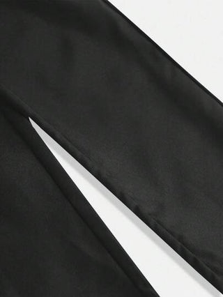 SHEIN سراويل كاجوال مستقيمة الساق ذات زر واحد للبنين المراهقين