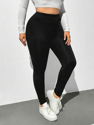 SHEIN Essnce سراويل ضيقة للسيدات كبيرات الحجم، 3 قطع، سراويل منحنية للسيدات كبيرات الحجم، سراويل خريفية للسيدات، بنطلونات اليوغا