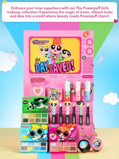 The Powerpuff Girls X SHEGLAM ملمع شفاه سوبر تريو-ملمع شفاه مرطب من بلوسوم-ملمع شفاه لامع غير لاصق-أحمر شفاه سائل-زيت شفاه-العناية بالشفاه-قناع نوم مرطب-مكياج الشفاه روج تنت أرواج علامة تجارية جمال مكياج ميكب مستحضرات تجميل للنساء الفتيات مثالي لفصل الشتا