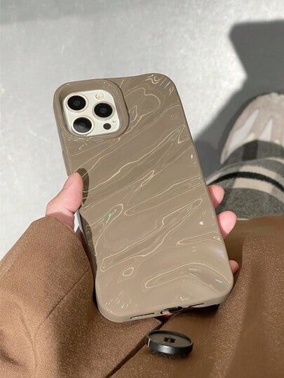 حافظة هاتف ناعمة ذات تصميم موجي ثلاثي الأبعاد بطراز بسيط، متوافقة مع أجهزة iPhone 16 Pro Max/16/16 Pro/16 Plus/15/15 Pro Max/15 Pro/11/12/13/14 Pro Max/11 Pro/11 Pro Max/12 Pro/12 Pro Max/13 Pro/13 Pro Max/14 Pro/14 Pro Max، أنيقة وإبداعية