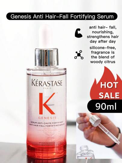Kérastase سيروم كيراستاس جينيسيس المقوي لمنع تساقط الشعر 90مل*2/180مل / سيروم تقوية يومي للشعر الضعيف المعرض للتساقط بسبب التمشيط. / سيروم كيراستاس جينيسيس المقوي لمنع التكسر هو سيروم تقوية يومي لمنع تساقط الشعر للخصلات الضعيفة والتالفة المعرضة للتكسر.