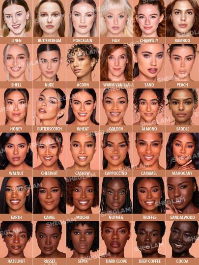SHEGLAM كريم أساس مطفي يدوم طويلاً وقابل للتنفس من Complexion Pro-Acorn Matte-كريم أساس كامل التغطية مقاوم للتعرق-التحكم في الزيوت-تغطية كاملة-خافي عيوب-مقاوم للماء-تغطية كاملة تدوم طويلاً-خالٍ من المسام-خالٍ من العيوب-التحكم في الزيوت-لا يتلاشى-كريم أ...