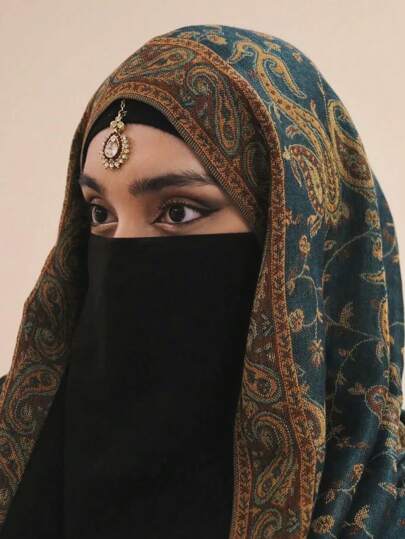 قطعة واحدة وشاح ساخن ذو طباعة الباييت الأنيقة، وشاح وشال كلاسيكي للباييت للعبايات