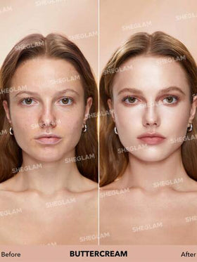 SHEGLAM كريم أساس مرطب من Skinfinite-كريم أساس زبدي يدوم طويلاً ويغطي البشرة بالكامل ولا يتلاشى ويخفي المسام ويدوم طويلاً ولا يترك أي أثر دهني على البشرة، كريم أساس ناعم وخفيف الوزن علامة تجارية جمال مكياج ميكب مستحضرات تجميل للنساء الفتيات مثالي لفصل...