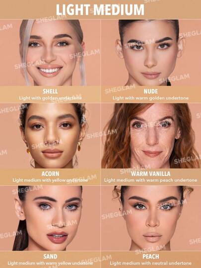 SHEGLAM كريم أساس مطفي يدوم طويلاً وقابل للتنفس من Complexion Pro-Acorn Matte-كريم أساس كامل التغطية مقاوم للتعرق-التحكم في الزيوت-تغطية كاملة-خافي عيوب-مقاوم للماء-تغطية كاملة تدوم طويلاً-خالٍ من المسام-خالٍ من العيوب-التحكم في الزيوت-لا يتلاشى-كريم أ...