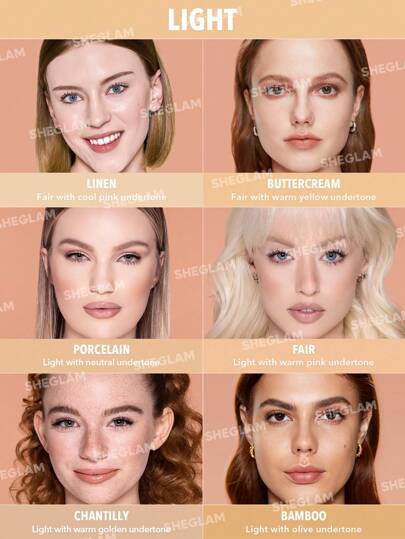 SHEGLAM كريم أساس مطفي يدوم طويلاً من Complexion Pro-مقاوم للتعرق، يتحكم في الزيوت، تغطية كاملة، خالٍ من المسام، خافي عيوب، مقاوم للماء، تغطية كاملة تدوم طويلاً، خالٍ من المسام، خالٍ من العيوب، يتحكم في الزيوت، لا يتلاشى، كريم أساس سائل خفيف الوزن وناع...
