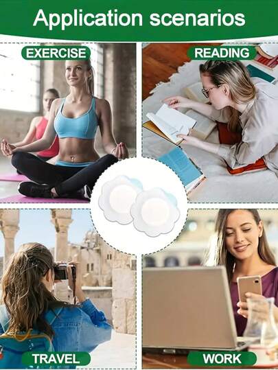 طقم تانكيني حريمي 20 قطعة / 30 قطعة / 50 قطعة / 100 قطعة شكل البتلة، شكل النجمة الخماسية، وشكل قلب من لفائف زيت الخروع لعناية البطن- لاصقة ذاتية، قطنية ماصة قابلة للتخلص منها لرعاية السرة (الزيت غير مضمن)