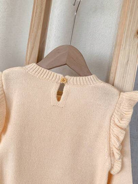 SHEIN مجموعة جمبسوت قفز للأطفال الرضع مع تطريز زهري 2 قطعة، جمبسوت قفز طويلة الأكمام + طقم قبعة