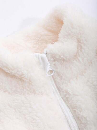 Dazy Kids معطف مبطن بلون أحادي للفتيات الصغيرات