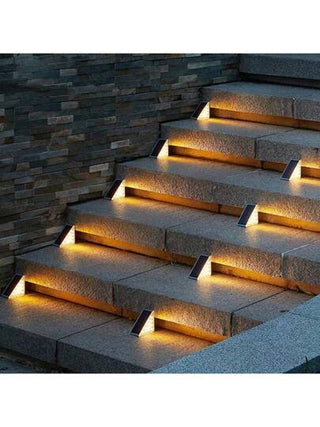6قطع ضوء دافئ 13LED، ضوء شمسي، ضوء حديقة، ضوء خارجي مقاوم للماء، ضوء درج شمسي، ضوء خطوة، ضوء سياج، ضوء إيوان، ضوء إيوان، مناسب لفيلا، حديقة، إيوان وديكور حديقة