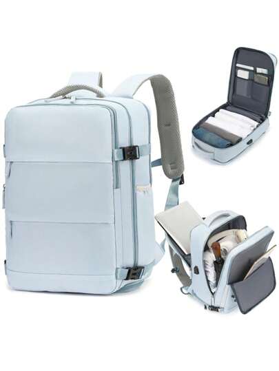 حقيبة ظهر بسعة كبيرة مع حجرة للأحذية، حقيبة ظهر كاجوال مع منفذ شحن، حقيبة ظهر محمولة للكمبيوتر المحمول للتنزه والتخييم والرياضة الخارجية، للطلاب شنطه جامعه شنط جامعات شنطة ظهر للسفر حقيبه جامعه