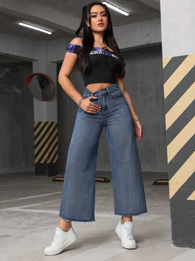 SHEIN ICON بنطلون جينز كاجوال بجيب وأزرار أمامية بسيطة ، للارتداء اليومي