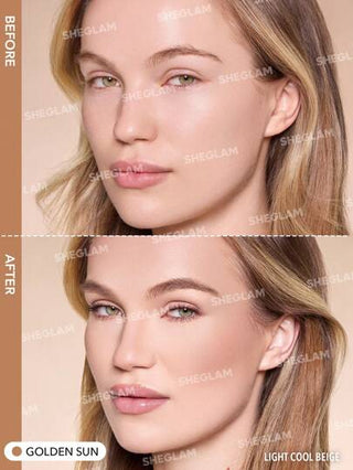 SHEGLAM كريم جل صن بيم غير لامع برونزر سائل-جولدن صن جل كريمي لتحديد الوجه غير دهني يدوم طويلاً بصبغة عالية وكونتور طبيعي لتحديد الوجه برونزر خفيف الوزن من بلاك فرايداي وينتر براون لتحديد الوجه وبرونزر عيد الأب التخرج عيد الميلاد العطلة الربيع الصيف...