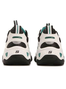 Skechers أحذية رياضية منصة سميكة الوحدة السفلية ذات طباعة الباندا للرجال، أحذية كاجوال ملونة بصريًا عتيقة، 237152-WGRN
