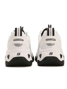 Skechers حذاء رجالي ذو نعل سميك لزيادة الطول من الجيل الثالث من أحذية الباندا، حذاء رياضي خفيف الوزن، حذاء كاجوال 237152-WHT