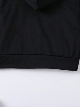 SHEIN Explorewe معطف كاجوال بسحاب وكابوشون بلون سادة, أكمام طويلة فتاة صغيرة, ربيع وخريف