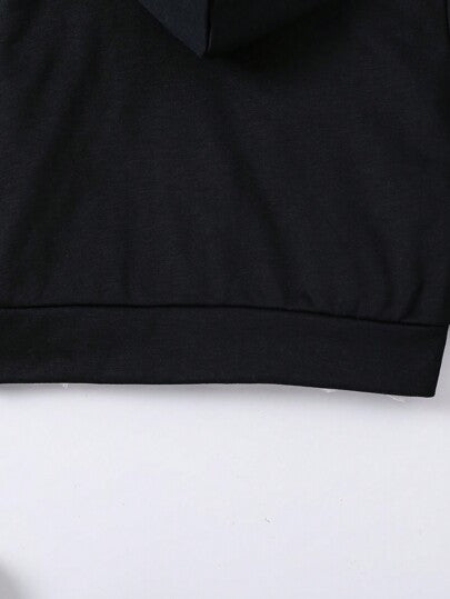 SHEIN Explorewe معطف كاجوال بسحاب وكابوشون بلون سادة, أكمام طويلة فتاة صغيرة, ربيع وخريف