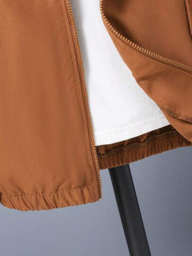SHEIN معطف كاجوال بغطاء رأس مطبوع بطبعة الديناصور للفتيان المراهقين، أنيق للخريف والشتاء
