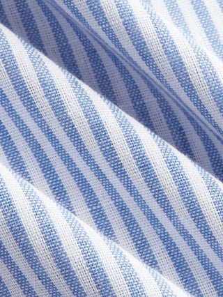 EZwear بناطيل نسائية فضفاضة واسعة الساق عالية الخصر منسوجة مخططة كاجوال