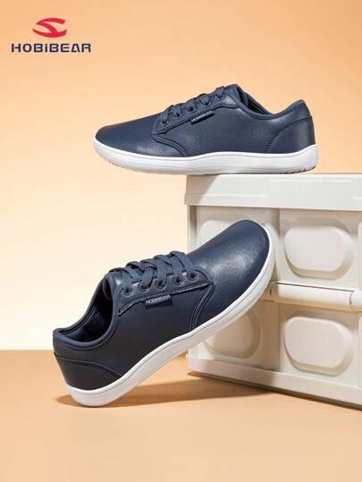 HOBIBEAR أحذية ذات أصابع قدم واسعة، أحادية اللون بطراز بسيط، خفيفة الوزن للاستخدام الخارجي، ذات نعل ناعم مريح، مناسبة للنساء والرجال، للياقة البدنية والأنشطة الخارجية