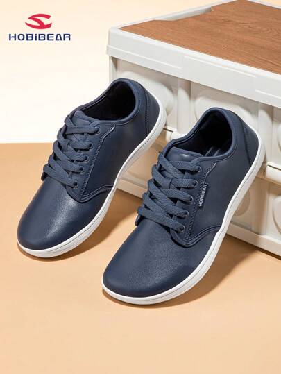 HOBIBEAR أحذية ذات أصابع قدم واسعة، أحادية اللون بطراز بسيط، خفيفة الوزن للاستخدام الخارجي، ذات نعل ناعم مريح، مناسبة للنساء والرجال، للياقة البدنية والأنشطة الخارجية