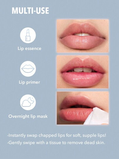 SHEGLAM كريم العناية بالشفاه Pillow Lips قناع إصلاح الشفاه أثناء الليل يقلل من الخطوط الدقيقة في الشفاه قناع الشفاه أثناء النوم زيت بذور الجوجوبا خلاصة الشفاه بلسم الشفاه فيتامين E برايمر الشفاه روج تنت أرواج علامة تجارية جمال مكياج ميكب مستحضرات تجميل...