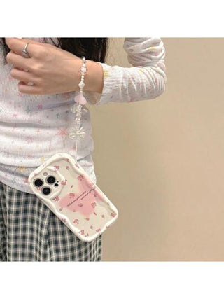 غطاء هاتف TPU به صبغة ربطة قطرات بيضاء على شكل فراشة متوافق مع أيفون 14 برو ماكس/13 قطعة واحدة