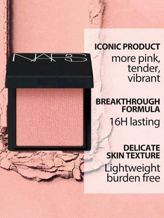 Nars أيقوني أحمر الخدود، تم إعادة تصوره الآن بصيغة محسّنة تدوم لمدة تصل إلى 16 ساعة، تتميز بأداء لون حقيقي بشعور مريح وخفيف الوزن.