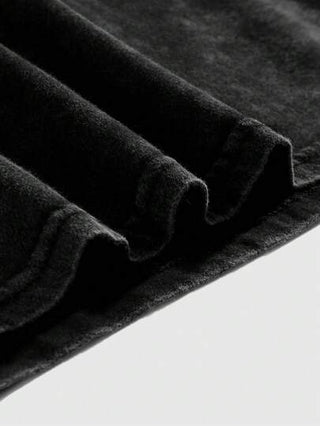 ROMWE MEN Goth تي شيرت تي غوثي بياقة مسقطة للرجال، مدرسي