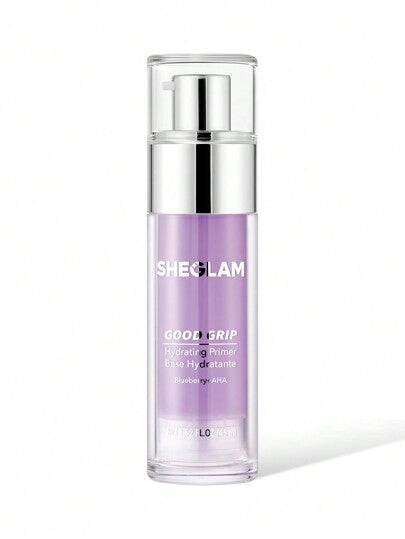 SHEGLAM برايمر مرطب Good Grip-Blueberry + Aha Oil Control Moisturizing Blueberry Primer Gel ينعم الخطوط الدقيقة ويمنع ظهورها، برايمر للوجه خالٍ من الزيوت والسيليكون علامة تجارية جمال مكياج ميكب مستحضرات تجميل للنساء الفتيات مثالي لفصل الشتاء الربيع مثا...