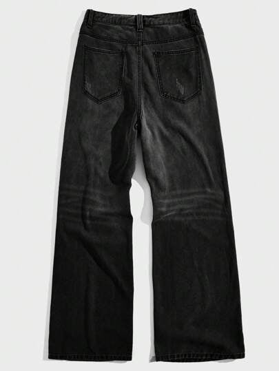 AKNOTIC Business Casual بنطلون جينز كاجوال قدم بطول مستقيم ذو وسط متوسط للرجال