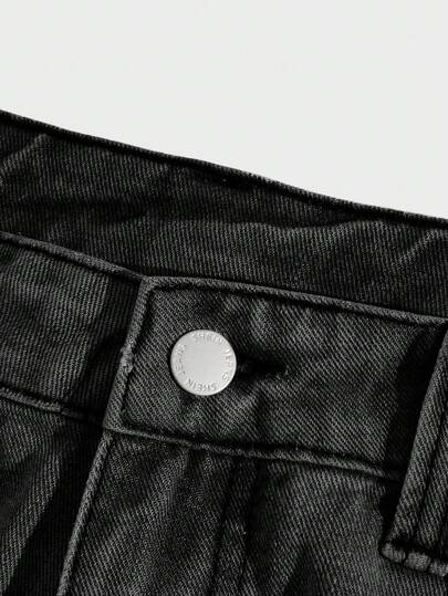 AKNOTIC Business Casual بنطلون جينز كاجوال قدم بطول مستقيم ذو وسط متوسط للرجال