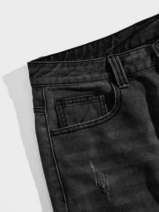 AKNOTIC Business Casual بنطلون جينز كاجوال قدم بطول مستقيم ذو وسط متوسط للرجال