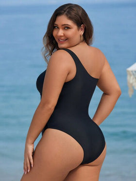 Swim Lushoire ملابس سباحة بتصميم قطعة واحدة للسيدات نساء البدينات مع تباين لون الشبك والأجزاء موحد اللون مناسبة للصيف والعطلات الشاطئية