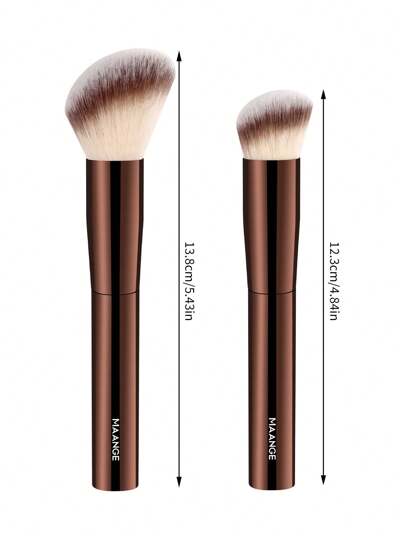 MAANGE طقم فرشاة وجه احترافية ماانج 2 قطعة ، فرشاة أساس ، فرشاة concealer ، أدوات مكياج بألياف ناعمة للحمل السهل ، فرشاة للسفر