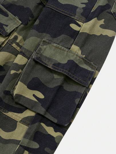 SHEIN Explorewe سراويل جينز كاجوال فضفاضة مستقيمة مزينة بحياكة كمو، بنطلون أنيق بطراز الشارع للفتيات الصغيرات