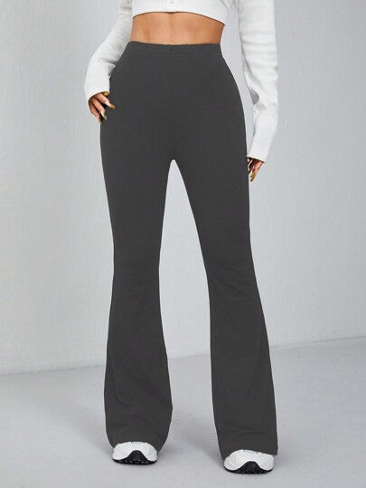 SHEIN PETITE 3 عبوات سروال نسائي ضيق بخصر مطاطي مطوي