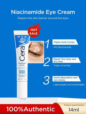 CeraVe كريم عيون مرطب بنياسيناميد لدوائر الظل والخطوط الدقيقة