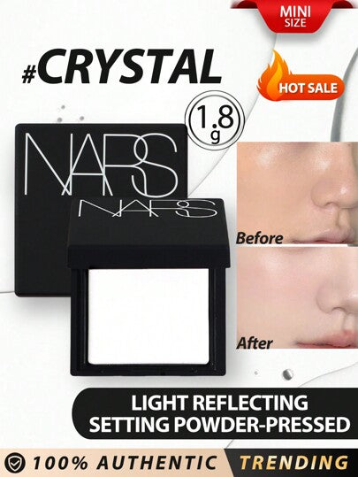 Nars مسحوق تثبيت إضاءة خافت - مضغوط #كريستال 1.8 جرام. هذه الصيغة الأيقونية تثبّت المكياج في مكانه طوال اليوم مع إنهاء ساطع. خفيف الوزن وسهل الامتزاج ، يثبّت الأساس بسهولة دون إضافة لون أو تغطية إضافية.
