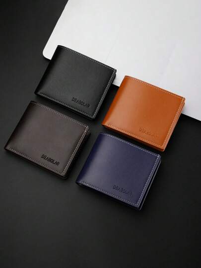 محفظة جلد اصطناعي قابلة للطي 4.7، حامل بطاقات ائتمان متعدد الفتحات، جيب للعملات المعدنية، هدية