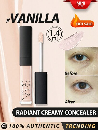 Nars [ميني] مخفي ناعم وبراق 1.4 مل برائحة الفانيليا، صيغة متعددة الوظائف تغطي البقع فوراً، تخفي الهالات السوداء وآثار التعب. مسحوق معدني مشتت للضوء يقلل من ظهور الخطوط الدقيقة والتجاعيد.
