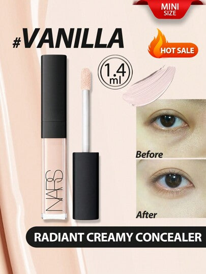Nars [ميني] مخفي ناعم وبراق 1.4 مل برائحة الفانيليا، صيغة متعددة الوظائف تغطي البقع فوراً، تخفي الهالات السوداء وآثار التعب. مسحوق معدني مشتت للضوء يقلل من ظهور الخطوط الدقيقة والتجاعيد.