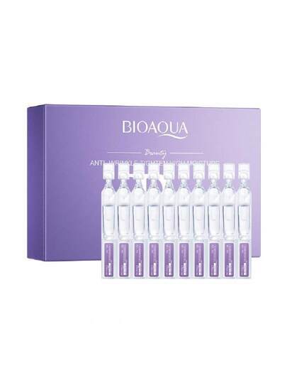 BIOAQUA مجموعة 30 قطعة من جوهر حمض الهيالورونيك/ فيتامين سي/ ريتينول، جوهر مرطب وللعناية بالتجاعيد، جوهر ترطيب وتقليل المسام للبشرة الجافة والخشنة والمتجعدة، العناية اليومية المرطبة والمضيئة للبشرة
