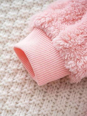 Cozy Pixies جمبسوت رضيع بنات بسحاب عنق طويلة الأكمام قابلة للقلب، ملابس شتوية سميكة دافئة