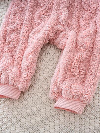 Cozy Pixies جمبسوت رضيع بنات بسحاب عنق طويلة الأكمام قابلة للقلب، ملابس شتوية سميكة دافئة