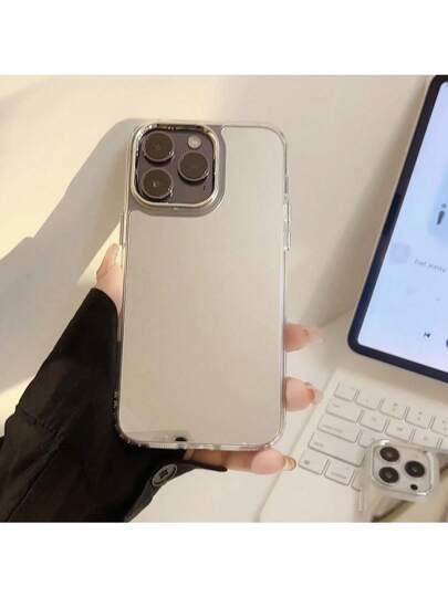 قضية مرآة تجميل عالية الجودة Y2K بلون فضي متوافقة مع iPhone 11، iPhone 13، iPhone 14 Pro Max، iPhone 16، iPhone 16 Pro، iPhone 16 Pro Max