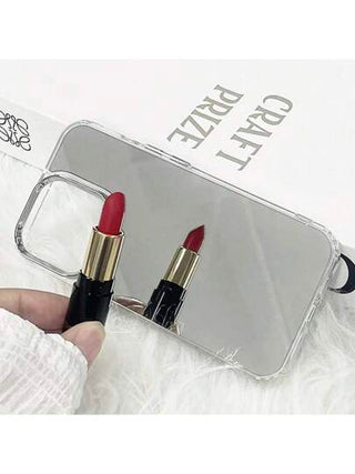 قضية مرآة تجميل عالية الجودة Y2K بلون فضي متوافقة مع iPhone 11، iPhone 13، iPhone 14 Pro Max، iPhone 16، iPhone 16 Pro، iPhone 16 Pro Max