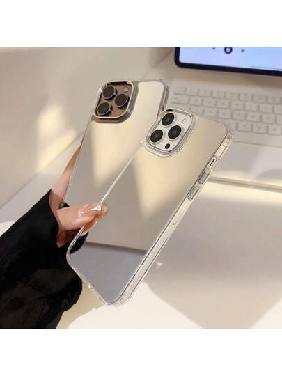 قضية مرآة تجميل عالية الجودة Y2K بلون فضي متوافقة مع iPhone 11، iPhone 13، iPhone 14 Pro Max، iPhone 16، iPhone 16 Pro، iPhone 16 Pro Max
