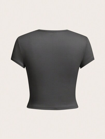EZwear 4 قطع/طقم قمصان نسائية كاجوال بياقة دائرية وقصيرة الأكمام، مناسبة للصيف